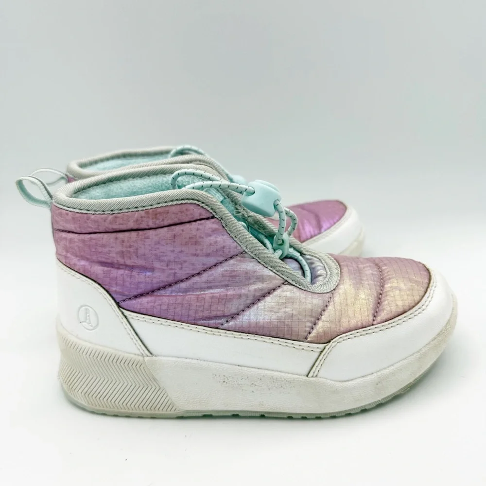 Lands' End‎ Kids' Iridescent Pink and White Boots Size 11
